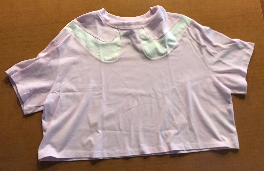 Nike pink retro cropped top crop sweatshirt pullover women's size XL NEW